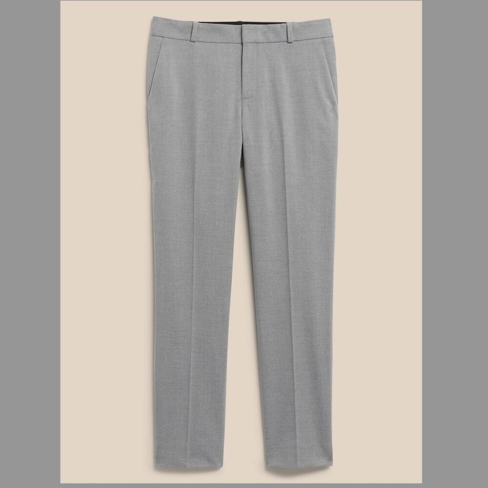 Banana Republic Avery Gray Straight Pants Petite Size 6